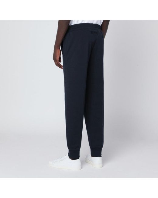 Zegna Blue Drawstring Tapered-Leg Trousers for men