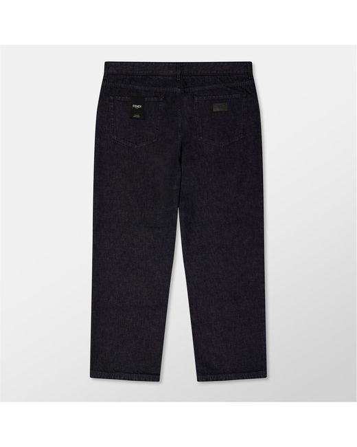 Fendi Blue Inside Out Straight Leg Jeans for men