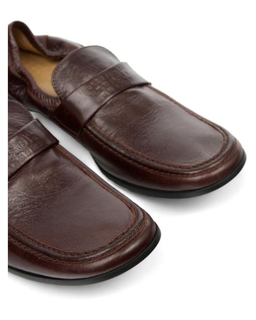 MM6 by Maison Margiela Brown Penny Strap Slip-On Ballet Flats