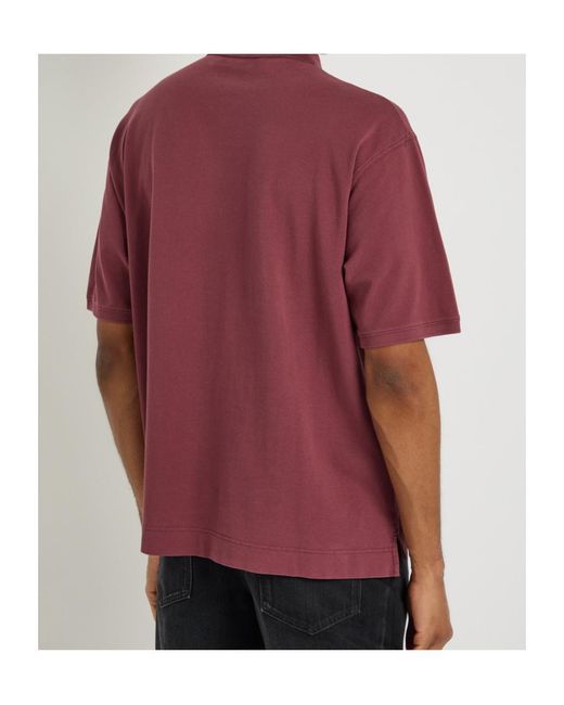 Acne Cotton Polo Shirt Embroidered With Brand Logo for men