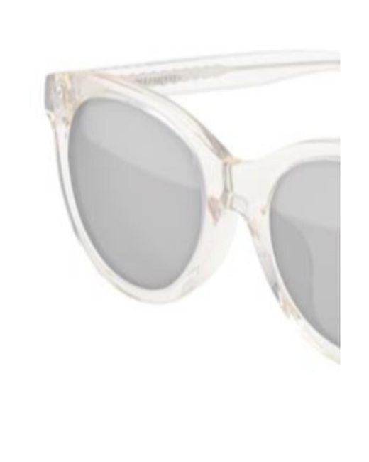 McQueen White Round Frame Sunglasses
