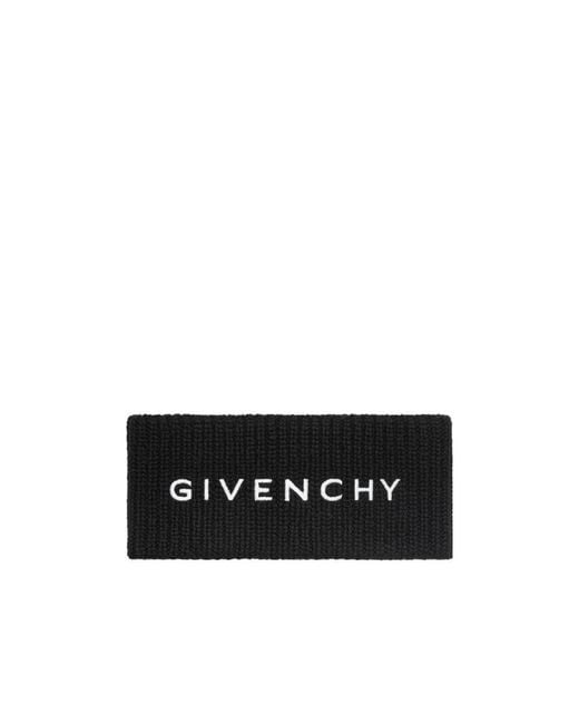 Givenchy Black Embroidered-Logo Head Band for men