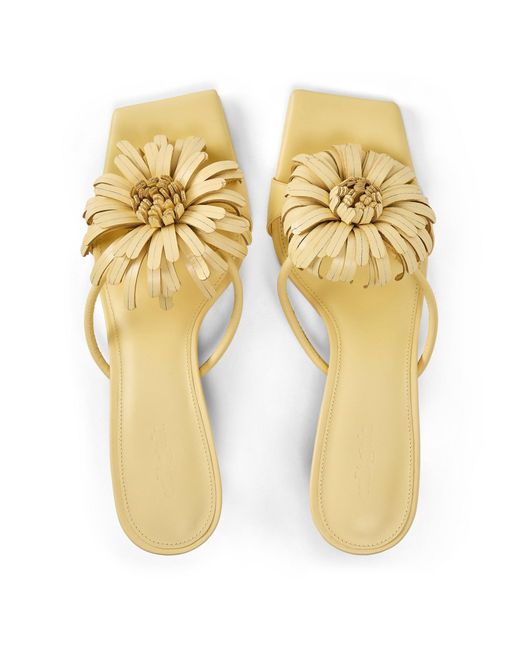 Cult Gaia Metallic Simple Low-Heeled Sandals