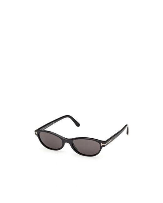Tom Ford White Eyewear Oval Frame Sunglasses