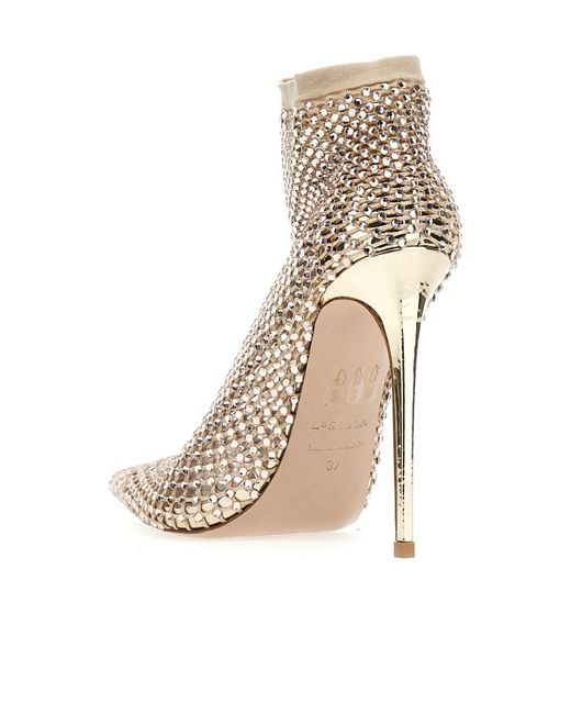 Le Silla White Gilda Embellished Pointed-Toe Pumps