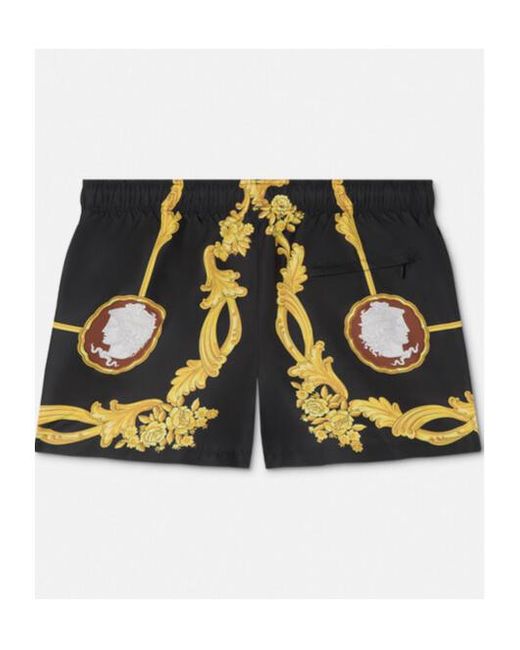 Versace Multicolor Barocco-Print Swim Shorts for men