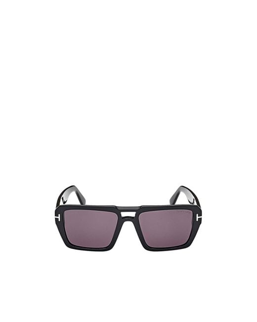 Tom Ford Purple Eyewear Redford Square Frame Sunglasses for men