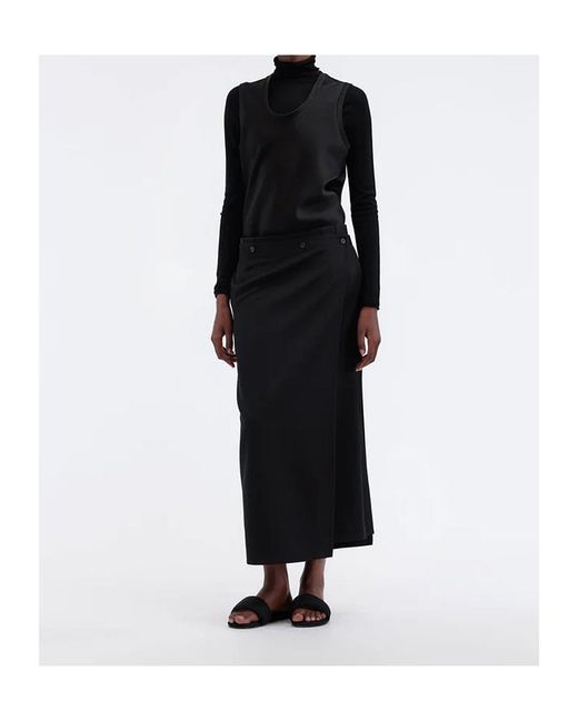 Carven Black Sleeveless Split-Neck Top