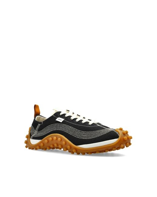 AMI Black Mirage Mesh Sneakers for men