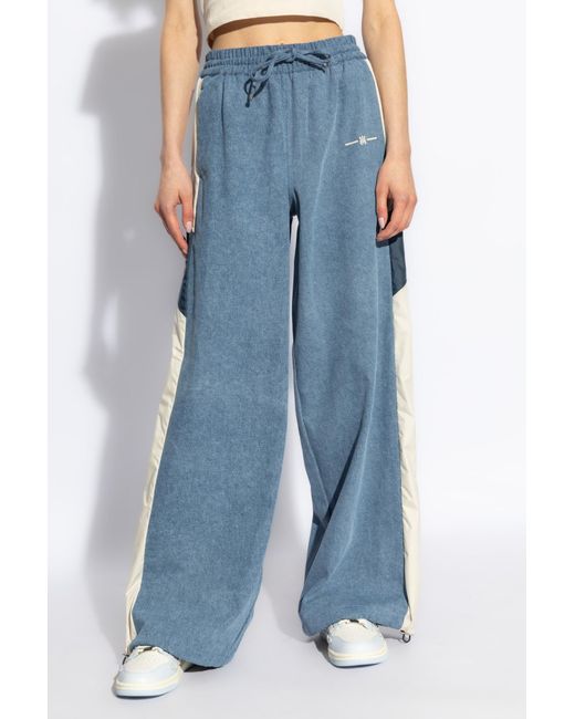 Amiri Blue Drawstring Chambray Track Pants