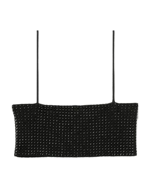 Alexander Wang White Embellished Bandeau Bra