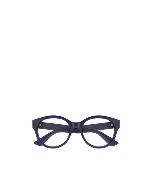 Gucci Blue Eyewear Round-Frame Glasses