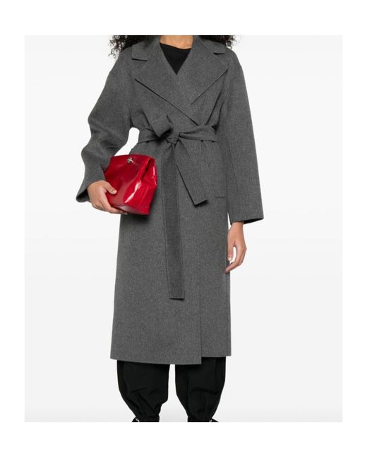 Max Mara Gray Wool Long Coat