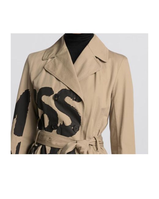 Dior Natural Christian Double-Breasted Belted Coat
