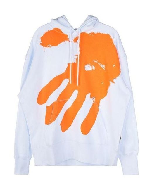 MSGM Men's Orange Long-Sleeved Sweater