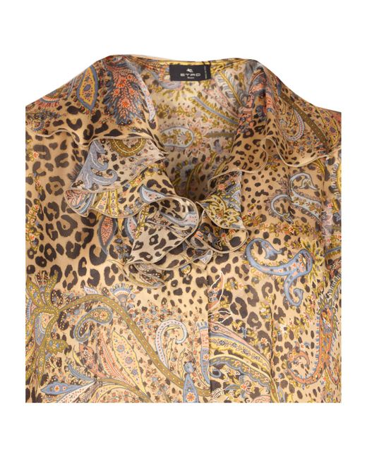 Etro Natural Paisley Printed Shirt