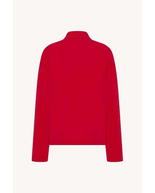 The Row Red Roddie Polo Top