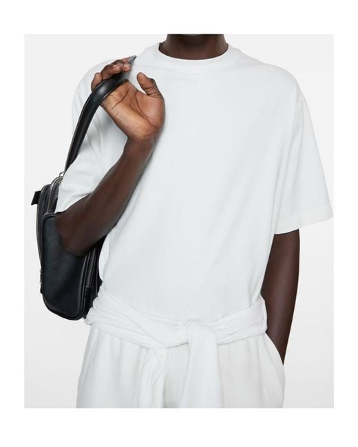 Acne White Short-Sleeve T-Shirt for men
