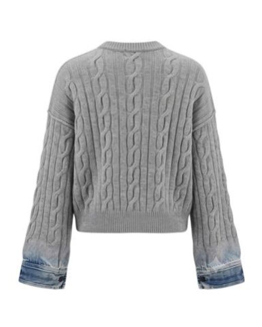 Haikure Gray Crew-Neck Sweater