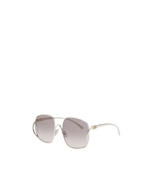 Miu Miu White Oversized Square-Frame Sunglasses