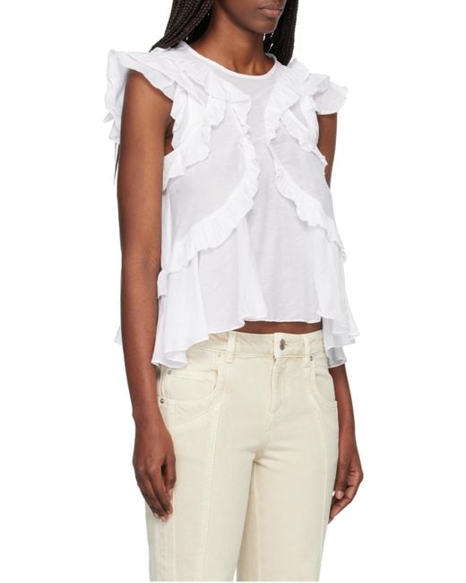 Isabel Marant White Nalou Top