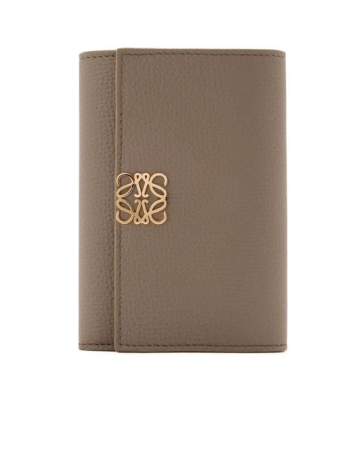 Loewe Brown Anagram Small Vertical Wallet