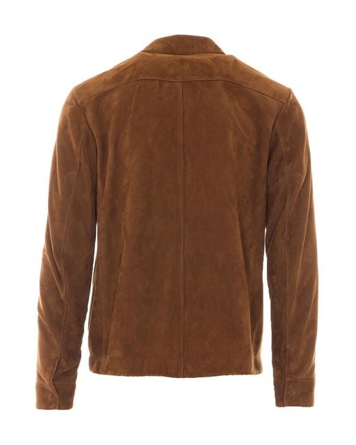 Tom Ford Brown Button-Front Ling Sleeved Jacket for men