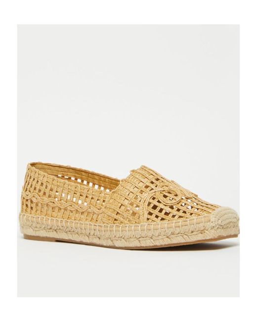 Weekend by Maxmara Brown Raffia-Effect Espadrilles