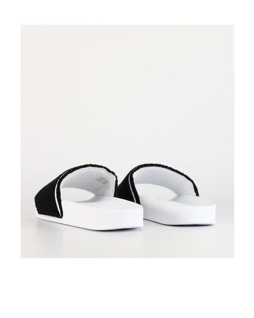 Off-White c/o Virgil Abloh Black Logo-Embroidered Slides for men