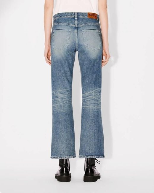 KENZO Blue Bara Cropped Denim Jeans