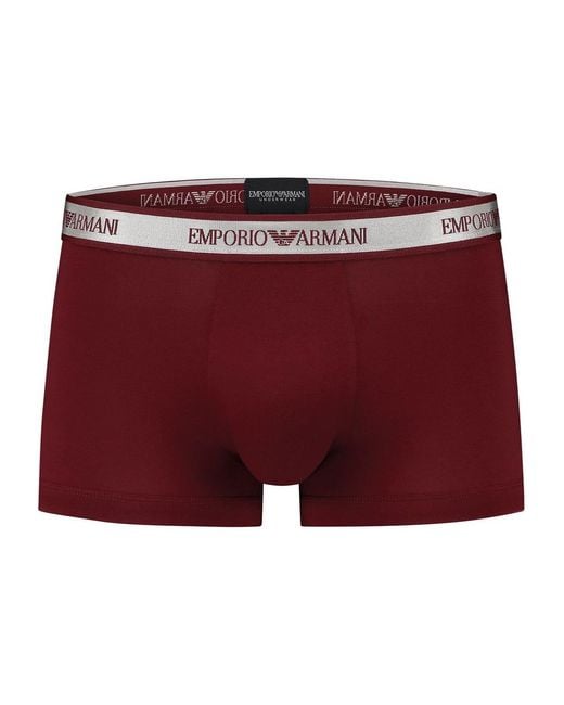 Emporio Armani Red Elastic Waist Underwear Two-Piece for men