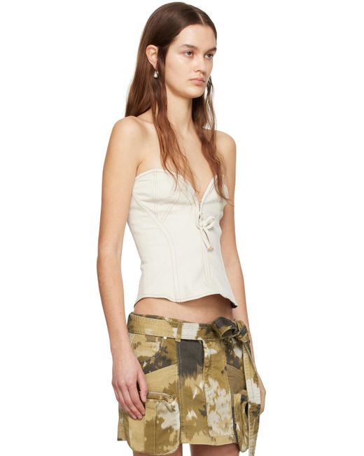 Blumarine White Bow Vest With Front