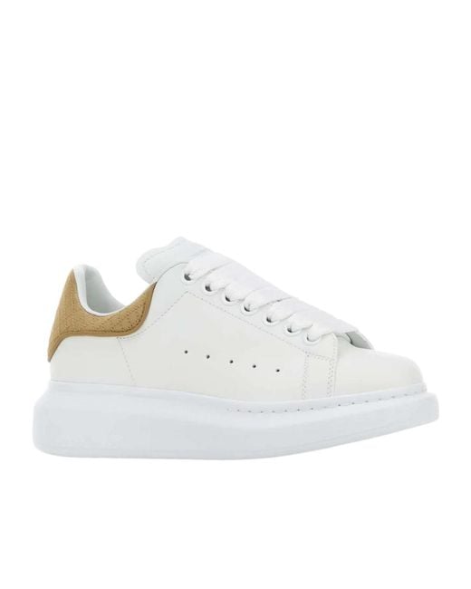 McQueen White Oversized Lace-Up Sneakers