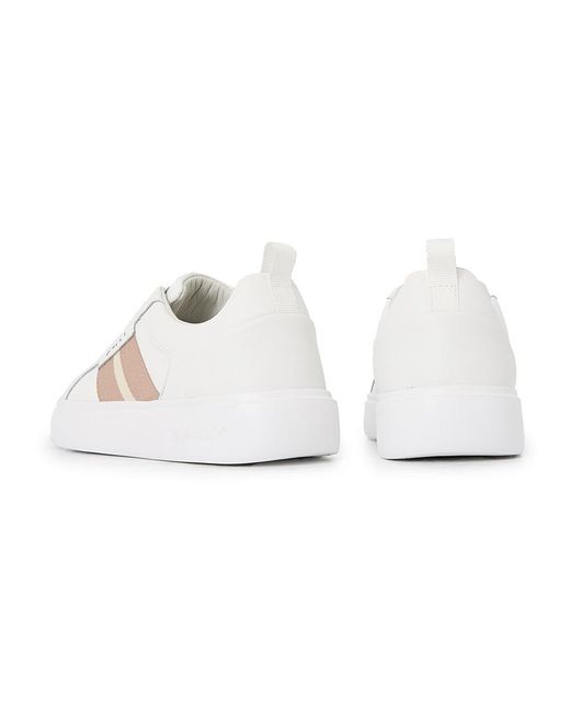 Bally White Lace-Up Sneakers