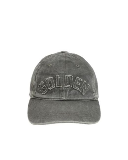 Golden Goose Deluxe Brand Gray Distressed Baseball Cap for men