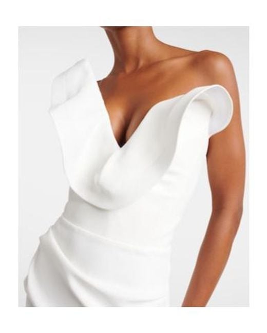 Maticevski White Requiem Strapless Crêpe Gown