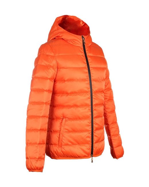 EA7 Orange Logo Details Down Jacket