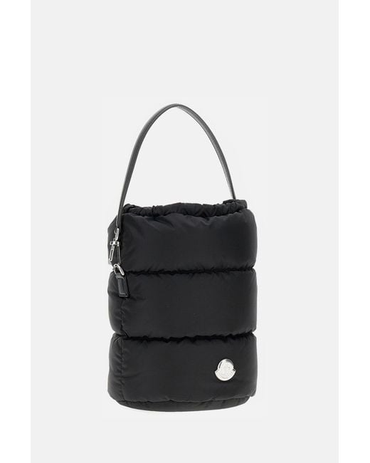 Moncler Black Caradoc Padded Drawstring Bucket Bag