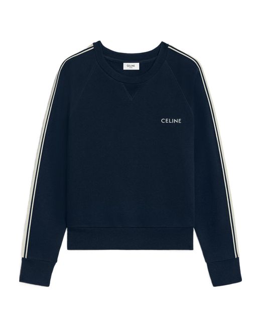 Céline Blue Long-Sleeved Sweater