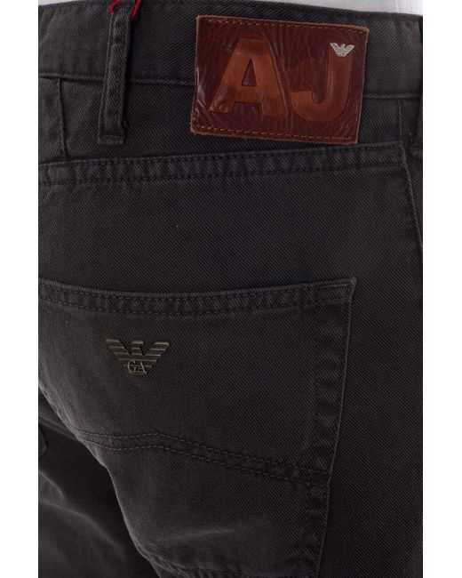 Armani Jeans Black Cotton Jeans for men