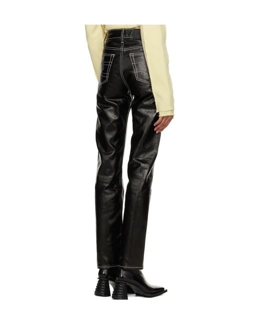 Eytys Black Five-Pocket Denim Trousers