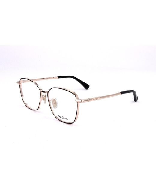 Max Mara White Full-Rimmed Plano Lenses