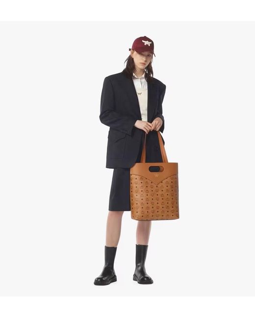 MCM Brown Visetos Handbag