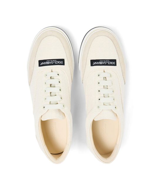Dolce & Gabbana White Canvas Trainers for men