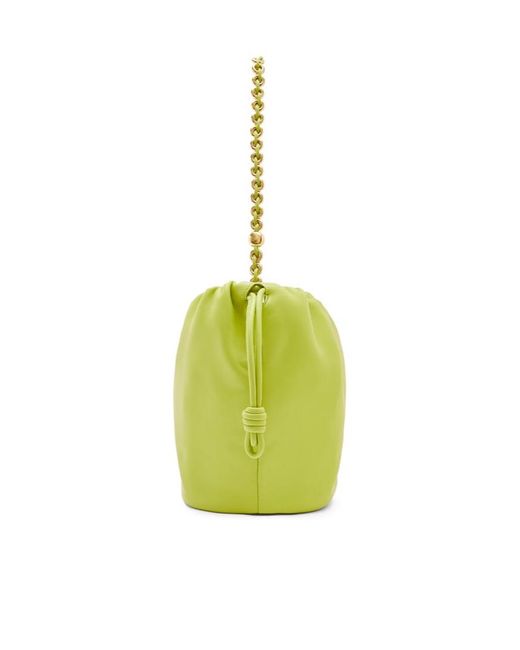 Loewe Yellow Chain Strap Bucket Shoulder Bag