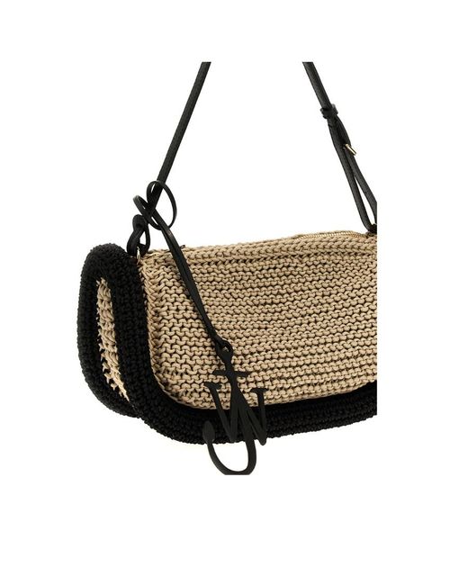 J.W. Anderson Metallic Jw Anderson Bumper-15 Crochet-Knit Zip-Up Shoulder Bag