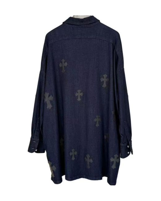 Chrome Hearts Blue Long Sleeve Shirt
