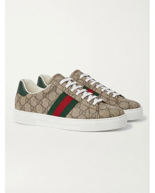 Gucci Green Ace Low-Top Sneakers