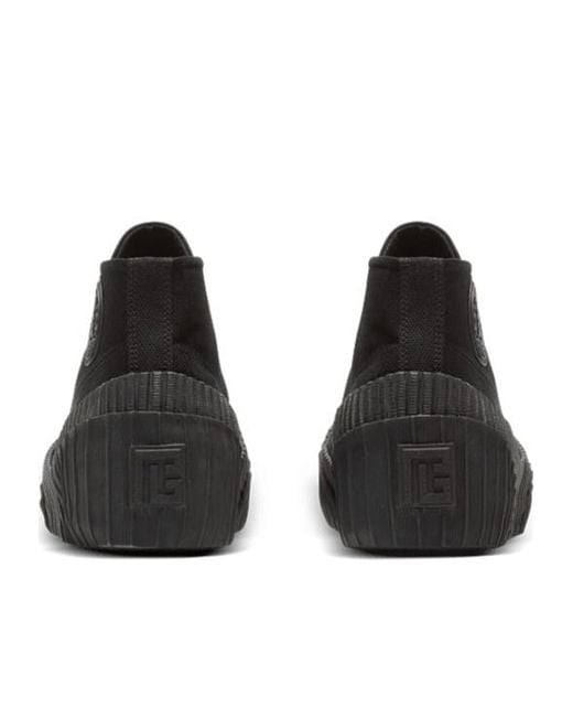 Balmain Black Canvas Riff Sneakers for men