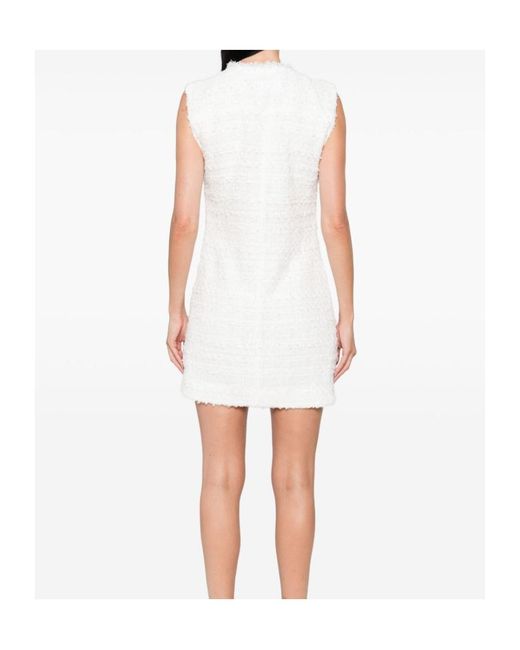 IRO White Tweed Sleeveless Mini Dress